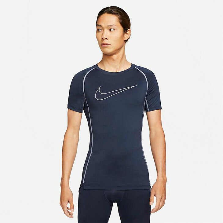 半袖シャツ コンプレッション メンズ ナイキ NIKE プロ Dri-FIT タイトフィット/スポーツウェア トレーニング ランニング ジム ジョギング 男性 機能性ウェア 紺色 ネイビー トップス/DD1993-4…