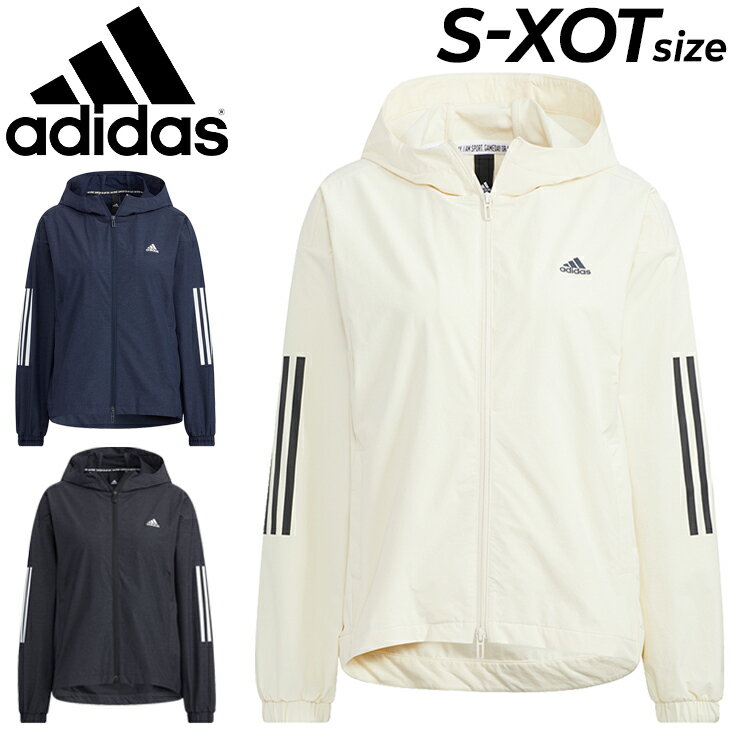 【全品P5倍★8月25日】ジャージ 薄手 レディース アウター/アディダス adidas W 247 クロスジャケット フード付/トレーニング ランニング フィットネス スポーツウェア 女性 上着 運動 ブラック ホワイト ネイビー/QU578