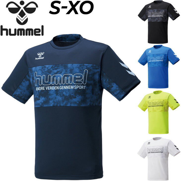 【全品P5倍★9月1日限定】半袖 Tシャツ メンズ ヒュンメル hummel グラフィックシャツ/スポーツウェア 吸汗速乾 UVカット サッカー ランニング トレーニング ジム 男性 トップス/HAP4156