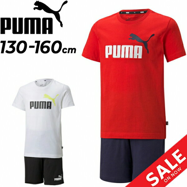 キッズ 半袖Tシャツ ショートパンツ 上下 プーマ PUMA 男の子 130-160cm 子供服 スポーツウェア セットアップ 2点セット 子ども トレーニング 普段使い 小学生 男児 ボーイズ/849616