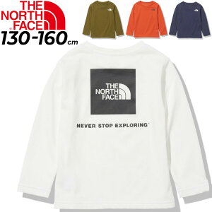 Tシャツ 長袖 キッズ 男の子 女の子 ジュニア 子供服/ノースフェイス THE NORTH FACE L/S スクエア ロゴ ティー/バックプリント 130-150cm アウトドア カジュアル クルーネック 男児 女児 長袖シャツ カットソー トップス/NTJ82020