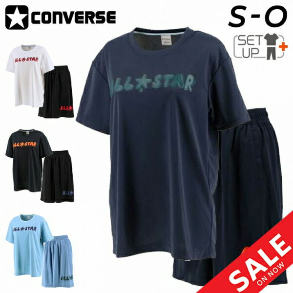 完売 送料無料 22年春夏新モデル コンバース Converse レディース バスケットボール ウェア 上下 半袖tシャツ ハーフパンツ Converse スポーツウェア バスケ Cb Cb 中高校生 吸汗速乾 セットアップ 練習着 部活生 2点セット 上下組 女性 女子