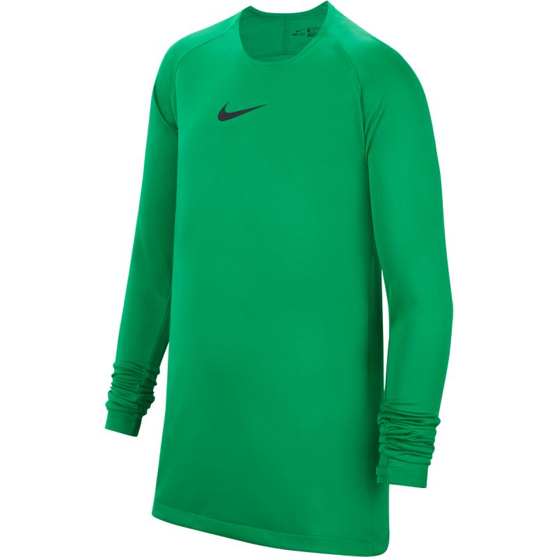 キッズ 長袖 インナーシャツ 子供用 ナイキ NIKE Dri-FIT パークファーストレイヤー 130-160cm/子ども こども ジュニア サッカー フットサル トレーニング スポーツウェア 緑 グリーン トップス/AV2611-310