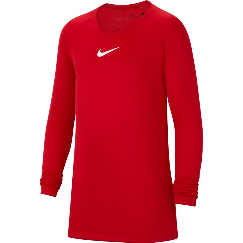 キッズ 長袖 インナーシャツ 子供用 ナイキ NIKE Dri-FIT パークファーストレイヤー 130-160cm/子ども ジュニア サッカー フットサル トレーニング スポーツウェア 赤 レッド トップス/AV2611-657【返品不可】