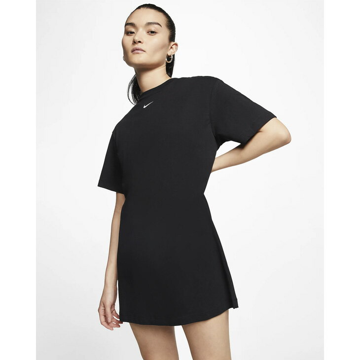送料無料 Tシャツ ワンピース 半袖 レディース ナイキ NIKE エッセンシャル ドレス スポーツウェア カジュアル 女性 黒 ブラック オーガニックコットン トップス サステナブル CJ2243-010のサムネイル