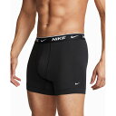 楽天APWORLD送料無料 ナイキ ボクサーパンツ 3枚組 メンズ USサイズ NIKE ボクサーブリーフ BOXER BRIEF 3PK アンダーウェア 黒 ブラック スポーツインナー 男性 下着 /KE1007【返品不可】