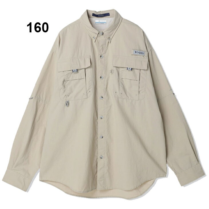 フィッシングシャツ 長袖 釣り メンズ コロンビア Columbia バハマ 2 LSシャツ/アウトドアウェア UVカット 吸水速乾 ナイロン 男性 トップス キャンプ タウンユース/FM7048