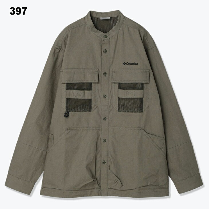 【全品P5倍★8月30日限定】送料無料 シャツジャケット メンズ アウター コロンビア COLUMBIA ツキャノンアイル/アウトドアウェア はっ水 撥油 キャンプ たけだバーベキュー氏コラボ 男性 ジャンバー 上着/PM0715