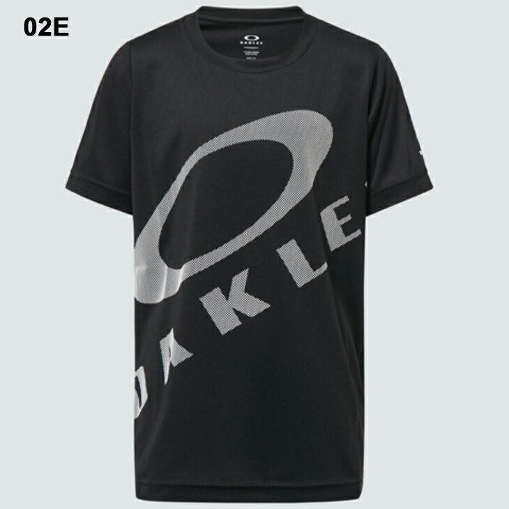 キッズ 半袖 Tシャツ 130-160cm 子供服 オークリー OAKLEY スポーツウェア 吸汗速乾 クルーネック 丸首 子ども 男の子 女の子 トップス ビッグロゴ/FOA403488