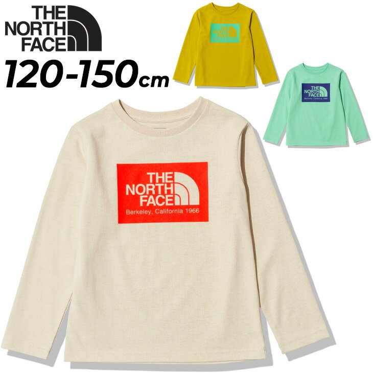 送料無料 ノースフェイス キッズ 長袖 Tシャツ 120-150cm 子供服THE NORTH FACE グラフィックロゴティー/アウトドア カジュアル ウェア 子ども トップス カットソー かわいい オーガニックコットン/NTJ82223