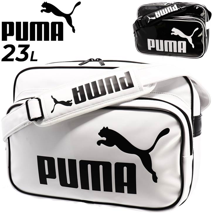 送料無料 エナメルバッグ 23L ショルダーバッグ かばん/プーマ PUMA トレーニング PU ショルダー Mサイズ/スポーツバッグ 鞄 メンズ レディース 肩掛け カバン 通学 部活 学校 学生 ジム/079427