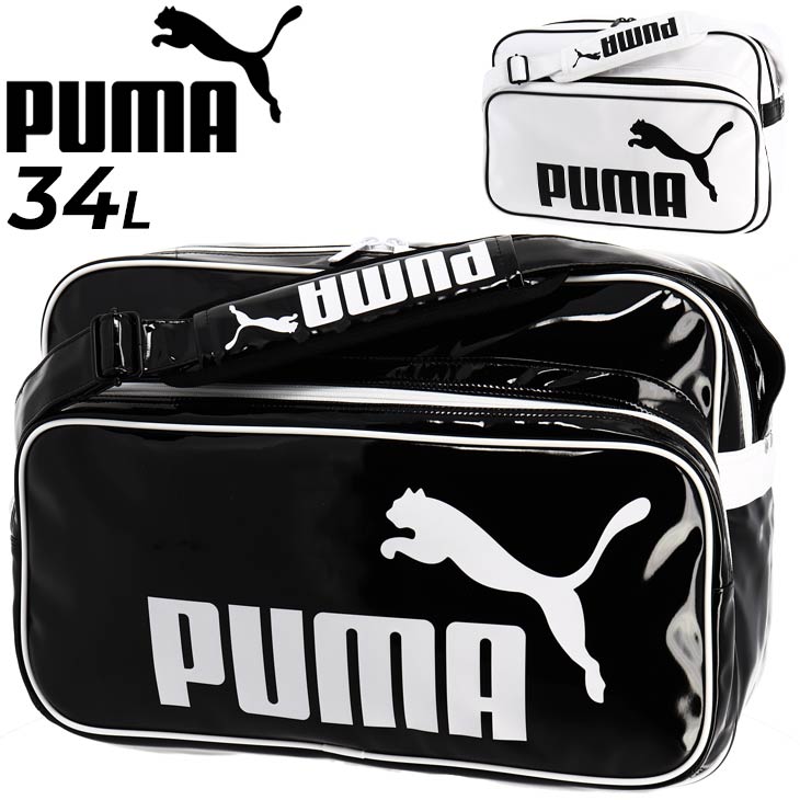 スポーツバッグ（ジュニア） 送料無料 エナメルバッグ 34L ショルダーバッグ かばん/プーマ PUMA トレーニング PU ショルダー Lサイズ/スポーツバッグ 大容量 鞄 メンズ レディース 肩掛け カバン 通学 部活 学校 学生 ジム/079428