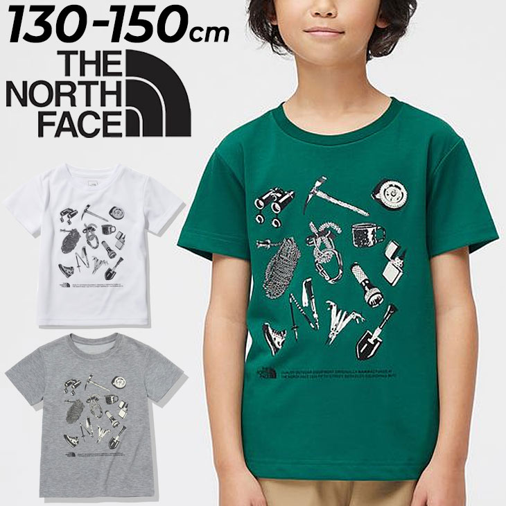 【全P5倍★6月11日1:59迄】キッズ Tシャツ 半袖 130-150cm 子供服 ノースフェイス THE NORTH FACE/アウトドア カジュアル 虫よけ加工 吸汗速乾 プリントT 男の子 女の子 子ども トップス/NTJ32246