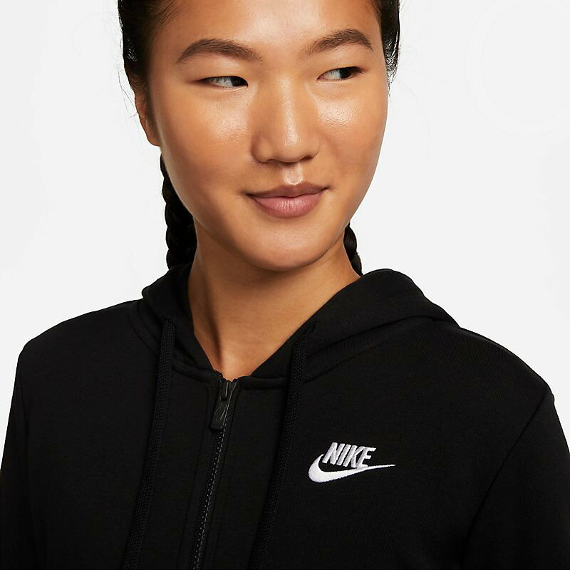 送料無料 ナイキ パーカー スウェット レディース NIKE スポーツウェア フルジップ 裏起毛 フリース 黒 ブラック 女性 秋冬 カジュアル デイリー スウェットシャツ/DQ5472-010 apworld-10089396 APWORLD サンプル画像2