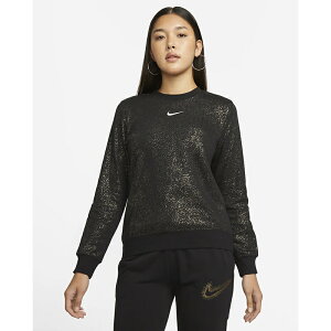 ナイキ NIKE スウェットシャツ レディース 長袖 トレーナー/スポーツウェア 裏起毛 保温 女性 クルーネック トップス 女性 ブラック 黒 カジュアル /DQ6773-010