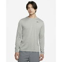 長袖 Tシャツ メンズ ナイキ NIKE Dri-FIT トレーニング スポーツウェア 速乾 フィットネス ジム ランニング ジョギング 男性 グレー ロンT トップス サステナブル/DX0994-063