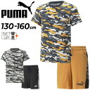 送料無料 プーマ キッズ 半袖Tシャツ ハーフパンツ 上下 2点セット/PUMA 子ども 男の子 ジュニア 130-160cm 子供服 スポーツウェア 上下組 男児 カジュアル ボーイズ セットアップ/675768-849696