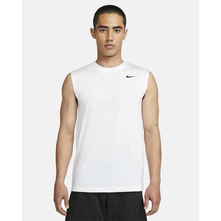 ナイキ タンクトップ  メンズ ナイキ ノースリーブシャツ タンクトップ メンズ NIKE Dri-FIT スリーブレス Tシャツ トレーニング スポーツウェア フィットネス ジム ランニング ジョギング 白 ホワイト 男性 トップス サステナブル/DX0992-100