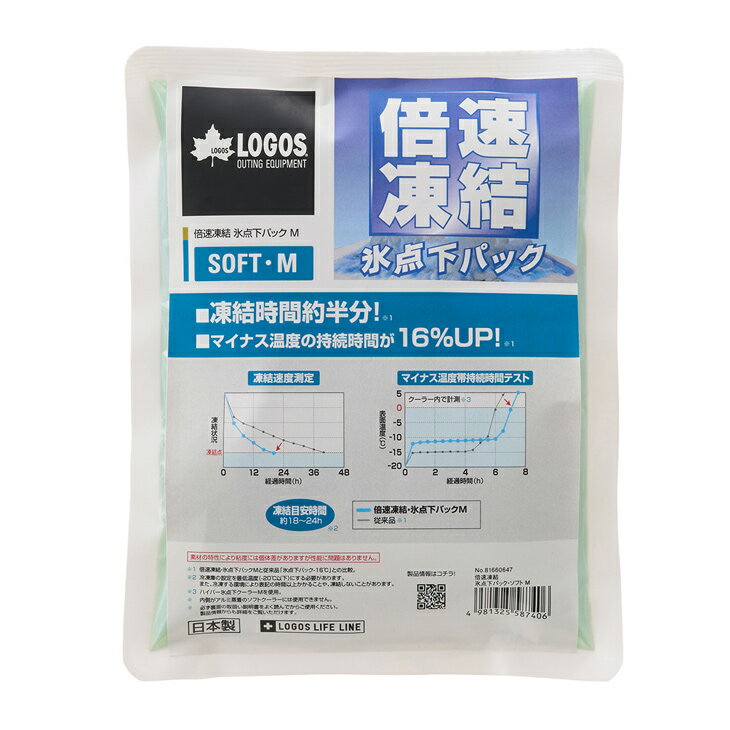 ロゴス 保冷剤 LOGOS 倍速凍結・氷点下パック ソフトM アウトドア用品 日本製 冷凍...