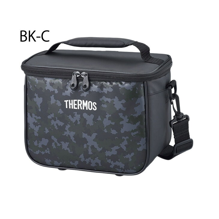 サーモス 保冷バッグ 約5L THERMOS クーラーバッグ ソフトクーラー 黒 カモフラ柄 ...