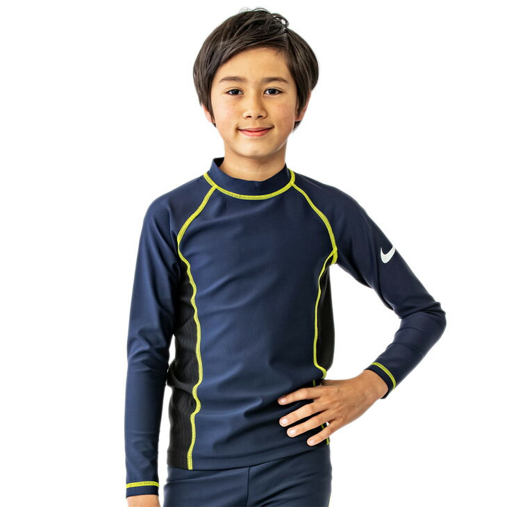 ナイキ キッズ ラッシュガード 長袖 ジュニア 男の子 NIKE SWIM BOYS スクール水着 子ども こども用 スイムウェア 120cm 130cm 140cm 150cm 160cm 170cm 男子 男児 子供 小学生 幼児 園児 ボー…