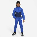 送料無料 ナイキ ウィンドブレーカー 上下 キッズ ジュニア NIKE 130-160cm 子供服 ジャケット ロングパンツ 裏メッシュ セットアップ スポーツウェア 子ども 青 ブルー 上下組/FD3058-480