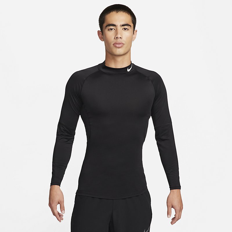 ナイキ 送料無料 ナイキ インナーシャツ 長袖 メンズ NIKE ナイキ プロ Dri-FIT モックネック 吸汗速乾 トレーニング ランニング スポーツウェア 黒 ブラック 男性 トップス/FB7909-010【返品不可】