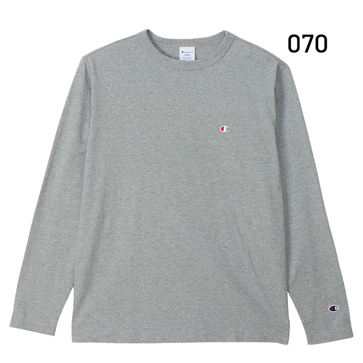 チャンピオン 長袖 Tシャツ メンズ Champion ベーシック ワンポイント 刺繍ロゴ 男...