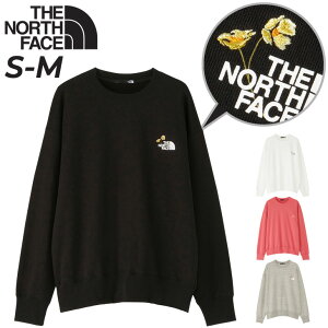 送料無料 ノースフェイス トレーナー 長袖 スウェットシャツ メンズ レディース THE NORTH FACE クルーネック 速乾 フラワーロゴ 花 刺繍 アウトドアウェア メンズウェア キャンプ デイリー カジュアル スエット ブランド トップス/NT62335