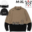 送料無料 SY32 by SWEET YEARS GOLF メンズ モックネック 長袖シャツ スウィートイヤーズ ゴルフウェア ストレッチ トップス 男性 紳士用 メンズウェア ゴルフシャツ ブランド 秋 冬 スポーツアパレル/SYG-23A05