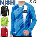 ◆ 商品詳細情報 ◆ ブランド ニシ Nishi 商品番号 2811A342 カラー (001)ブラック (300)ライトグリーン (400)ターコイズブルーブルー (600)レッド サイズ Sサイズ Mサイズ Lサイズ Oサイズ ■こちらの商品はユニセックス(男女共用)モデルになります。商品規格は男性サイズです。女性の場合は、ワンサイズ程度小さめか画像表示のサイズ表【JASPO規格メンズ/ユニセックス】をご参考のうえ適合サイズをお選び下さい。 素材 ポリエステル100%（メカニカルメッシュ） 原産国 中国製 ◆画像のカラーについて◆ 商品画像のカラーにつきましては、PC、モバイルなど閲覧環境等により実物のカラーと多少異なることもございます。 予めご理解のうえご注文を賜りますようお願いいたします。 ギフト対応 ※メーカー希望小売価格はメーカーサイトに基づいて掲載しています (記載価格が税抜き価格になっている場合もございます)【ニシスポーツ NISHI / メンズ レディース / 長袖シャツ】 ◆　商　品　説　明 ◆ □□□当店で販売しております商品はすべて【正規取扱品】です□□□ ★メール便EX 1点までOK★ ニシ (NISHI)から、ユニセックスで使える長袖シャツ [グラフィックライトロングスリーブシャツ]です。 さまざまなシーンに、"NO LIMIT ATHLETE"のメッセージを。 清潔感を感じさせる、ミラー（鏡）をモチーフとしたデザイン。 憂鬱な気分を払拭するようなカラフルで元気が出る色使いが、 エネルギッシュなスタイルを印象付ける。吸汗速乾性が高く、 肌側に凹凸をもつ点接触素材「メカニカルメッシュ」を採用した、 ドライな着心地のロングスリーブシャツ。 ・吸汗速乾/スリムシルエット ■こちらの商品はユニセックス(男女共用)モデルになります。商品規格は男性サイズです。 女性の場合は、ワンサイズ程度小さめか画像表示のサイズ表【JASPO規格メンズ/ユニセックス】を ご参考のうえ適合サイズをお選び下さい。