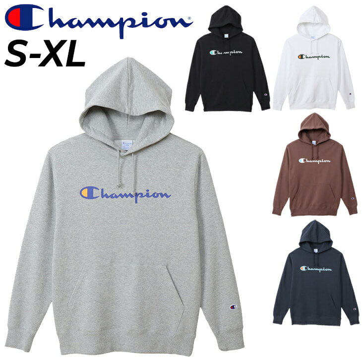 楽天APWORLD送料無料 チャンピオン パーカー 裏起毛 長袖 メンズ Champion プルオーバー パーカ フーディ プリント カジュアル メンズウェア スエット 男性用 アメカジ カレッジ風 秋冬 コットンUSA スウェットシャツ トレーナー ブランド アパレル/C3-Y121