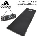 送料無料 トレーニングマット 10mm厚 アディダス adidas キャリーストラップ付/フィットネス ヨガ ピラティス 用品 用具 家トレ 自宅 /ADMT1...