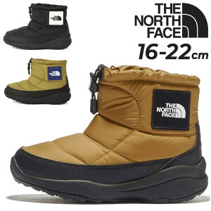 送料無料 ノースフェイス キッズ ウィンターブーツ ショート丈 THE NORTH FACE ヌプシ ブーティ 子供靴 16-22cm スノーブーツ 保温 中わた はっ水 子ども 防寒靴 アウトドア キャンプ カジュアル 男の子 女の子 ブランド 冬 雪 くつ/NFJ52280