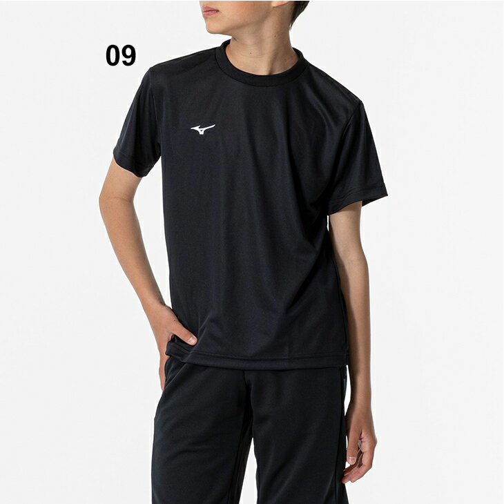 ミズノ キッズ ジュニア 半袖 Tシャツ mizuno ナビドライTシャツ 丸首 130-160cm ...