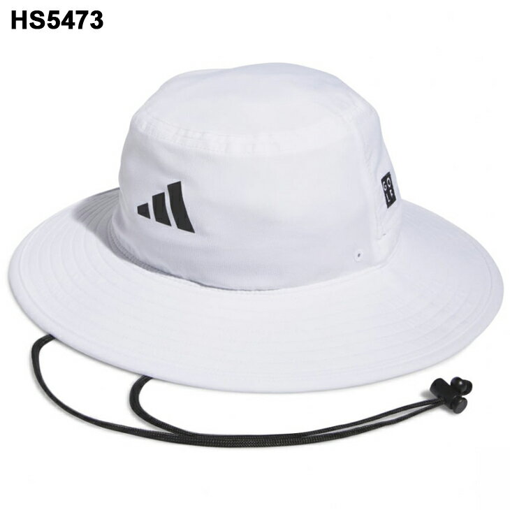 アディダス ゴルフ 帽子 メンズ adidas GOLF ワイドブリム ハット 男性用 アクセサリー 日差し対策 白 黒 ワンポイント ゴルフウェア ぼうし ブランド アパレル/EEU21