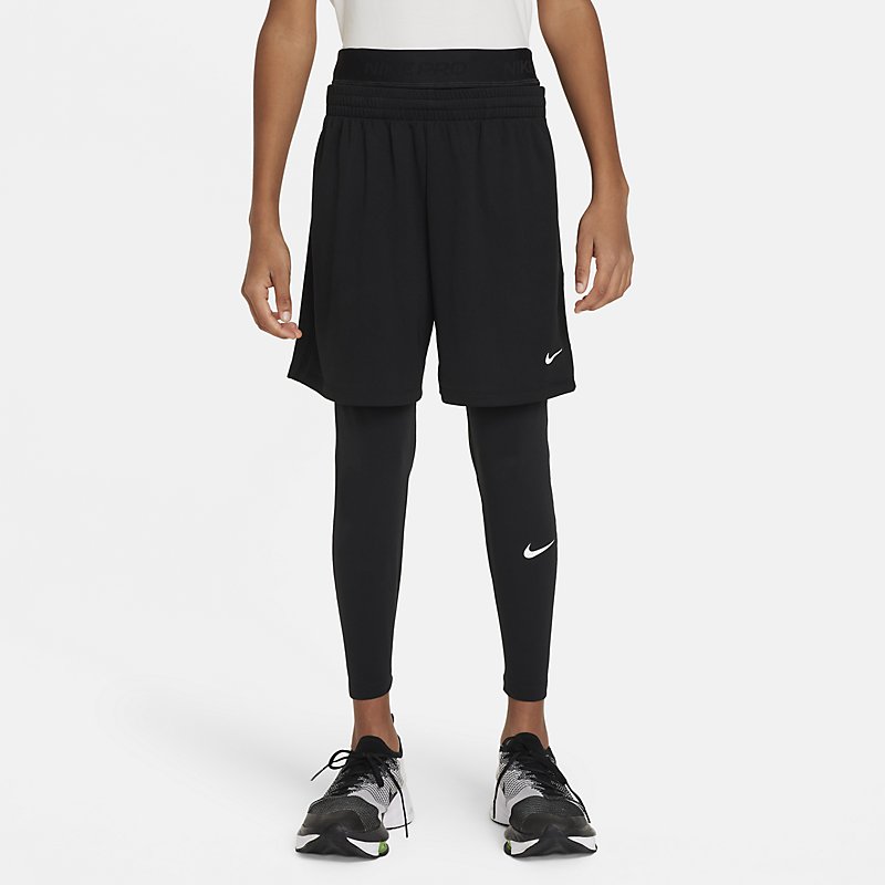 ʥ ݡĥ å ˥ ˤλ NIKE PRO Dri-FIT 󥰥 ݡĥ  130-160cm Ҷ ѥå 쥮 Ҥɤ ˻ ȥ졼˥ ư ܡ å ܥȥॹ ֥  ֥å ѥ/FJ6821-010Բġ