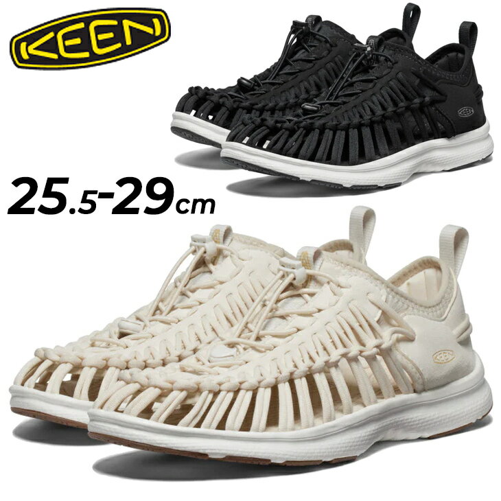 送料無料 キーン メンズ サンダル KEEN ユニーク オースリー UNEEK O3 靴 スリッポン スニーカーサンダル キャンプ アウトドア サマーシューズ 男性用 カジュアル タウンユース 黒 生成り 白 春 夏 ブランド くつ/UNEEK-O3