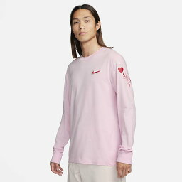 ナイキ 服 メンズ 送料無料 ナイキ 長袖 Tシャツ メンズ NIKE クルーネック コットンT スポーツウェア 刺繍 プリント pink ピンク トップス スポーティ カジュアル 男性用 nike 服 長T メンズウェア ウエア カットソー ブランド アパレル/FV3994-663