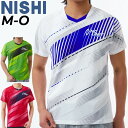 送料無料 半袖 Tシャツ メンズ ユニセックス ニシ NISHI グラフィックライトT 総柄 スリム 通気性 吸汗速乾 ドライ 陸上競技 ランニング ジム ジョ...