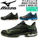 送料無料 ミズノ テニスシューズ クレー・砂入り人工芝コート用 メンズ 3E相当 mizuno ウエーブエクシードライト 2 WIDE OC ワイドモデル ローカット ソフトテニス 硬式・軟式テニス 男性 男子 靴 新学期 新入生 部活 ブランド スポーツシューズ/61GB2318