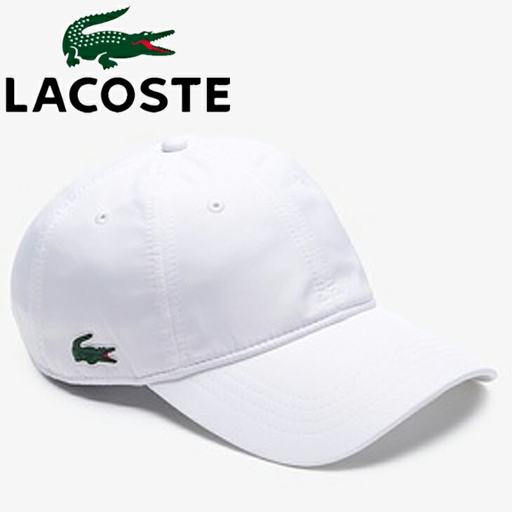 ラコステ 送料無料 ラコステ 帽子 メンズ LACOSTE スポーティー6パネルキャップ スポーツ カジュアル アクセサリー ぼうし 白 ホワイト わに ワニ 男性用 ブランド アパレル/RK2662-99