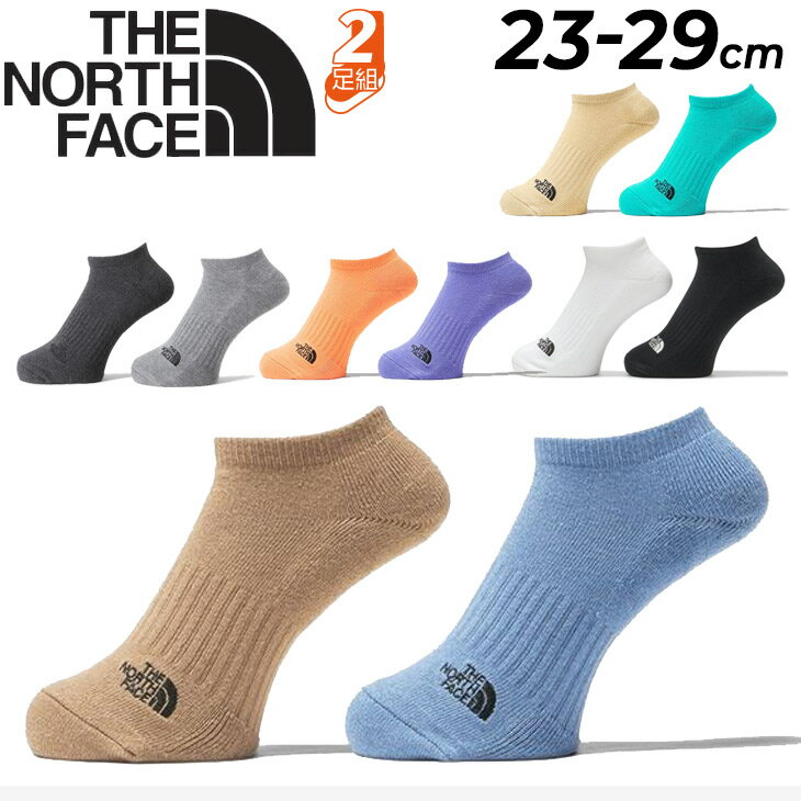 ノースフェイス 靴下 レディース ノースフェイス 靴下 2足組 メンズ レディース THE NORTH FACE TNF ロゴ 2P ショート スニーカー シューズソックス 抗菌防臭 アウトドア カジュアル アーチサポート ユニセックス 2色組 オーガニックコットン くつした/NN82311