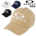 オークリー キッズキャップ 帽子 子ども用 OAKLEY ジュニア スポーツキャップ 抗菌防臭 吸汗速乾 刺繍ロゴ 黒 白 紺 ブラック ホワイト ネイビー ベージュ 子供 こども ぼうし/FOS901584