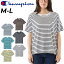 チャンピオン 半袖 Tシャツ レディース Champion ポケットTEE ボーダー柄 シンプル レディースウェア ..