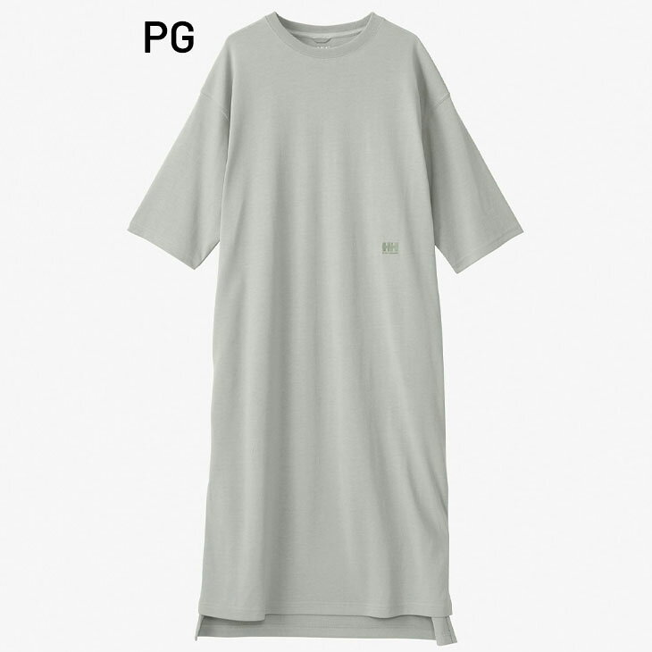 送料無料 ヘリーハンセン 半袖 ワンピース レディース HELLYHANSEN ひざ下丈 薄手 Tシャツワンピ ドレス 吸汗速乾 抗菌防臭 ワンポイント アウトドアウェア キャンプ 旅行 トラベル カジュアル シンプル レディースウェア ブランド 春夏 ブランド アパレル/HOW32300UW apworld-10096552 APWORLD サンプル画像3
