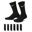 【5/1限定P5倍】ナイキ 靴下 6足組 子ども用 21-25cm NIKE 6P YA エブリデイ クッション クルーソックス 6足セット ジュニア キッズソ...