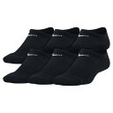 【5/1限定P5倍】ナイキ 靴下 6足組 子ども用 21-25cm NIKE YA EVERYDAY CUSH 6P ノーショウソックス 6足セット ジュニア ...