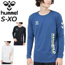 【5/1限定P5倍】ヒュンメル 長袖 Tシャツ メンズ hummel ハンドボール プラクティスシャツ 吸汗速乾 スポーツウェア 男性 長袖シャツ ロンT プリ...