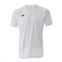 ニューバランス メンズ サッカー ゲームシャツ 半袖 NewBalance サッカーウェア フットボール フットサル トップス ワンポイント 男性 男子 シンプル トレーニング スポーツウエア サッカーシャツ 半袖シャツ メンズウェア ブランド ホワイト 白/JMTF0486-WT